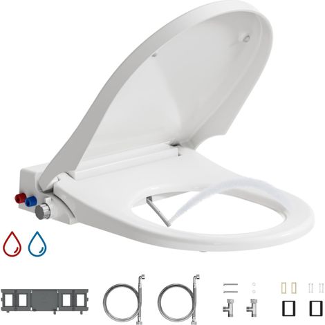 HOROW Abattant WC japonais – Jet d’eau chaude et froide réglable, buse amovible, position de pulvérisation ajustable, système non électrique pour toilette (1/5)