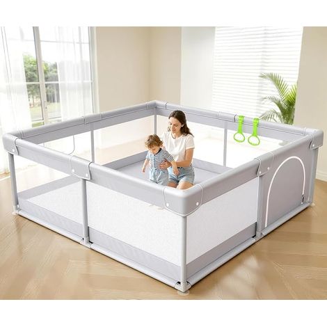 Grey Baby Playpen 120 x 120 cm Playpen, Baby (1/5)