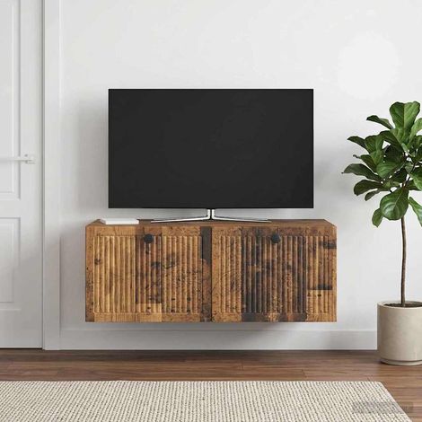 Wandmontierter TV-Schrank Altholz 78,5 x 41 x 30 cm (1/5)