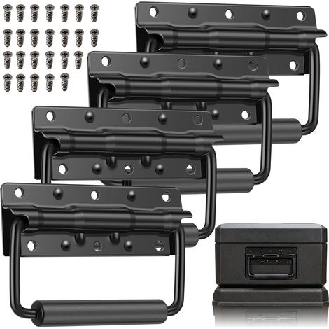 Lot de 4 poignées robustes à ressort, acier au carbone 12,4 cm (1/5)