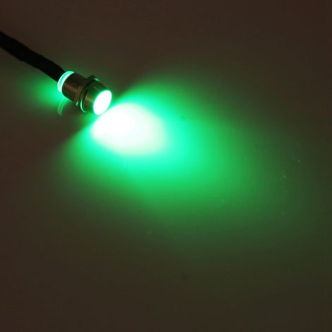 4 Ampoules Témoins LED 12v 8mm Tableau de Bord Vert pour Voiture Fourgon Lot de 4 Indicateurs (1/5)