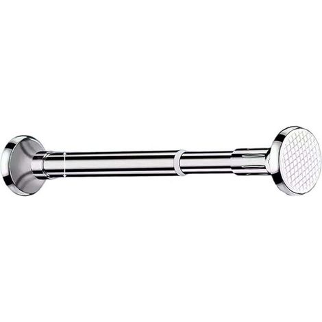 Barre pour rideau de douche, Tringle à Rideau de Douche télescopique en Acier Inoxydable sans perçage (Couleur : Argent, Taille : 70-120 cm) (1/4)
