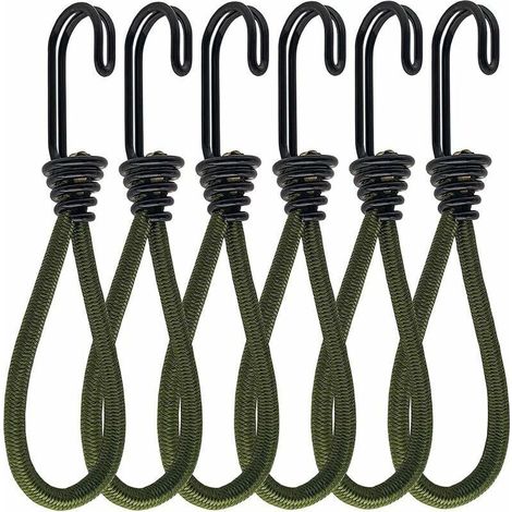 Stück Gummiseile mit Haken, Haken für Gummiseile oder Gummiseile, elastische Gummiseile, für Banner, Zelte, Schlafsäcke, Planen