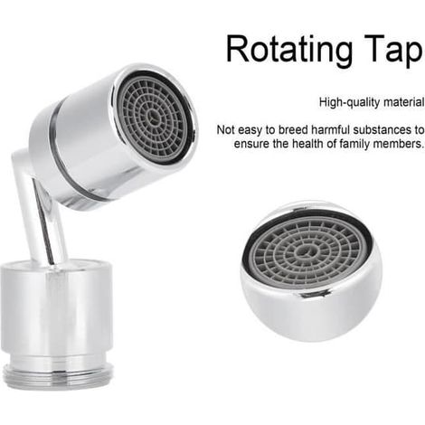 Robinet pivotant - CUQUE - 720° - Acier inoxydable - Chromé - Universel (1/4)