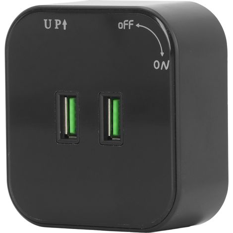 Adaptateur pour rail carré, double prise d'alimentation USB, rallonge sans fil, montage en surface, 110-250 V (1/5)
