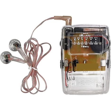 Radio portative TR624 Radio Portable Transparente AM/FM Casque de Support de pointeur de pointeur, utilisé for Le Guide de musée de la conférence de l'église pour la randonnée en Camping en Plein AI (1/5)