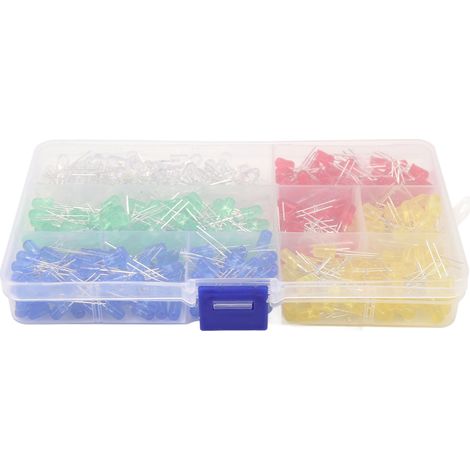 Packung mit 500 5-mm-LEDs, verschiedene Farben, elektronische Bauteile zum Bau von DIY-Signalleuchten. (1/5)