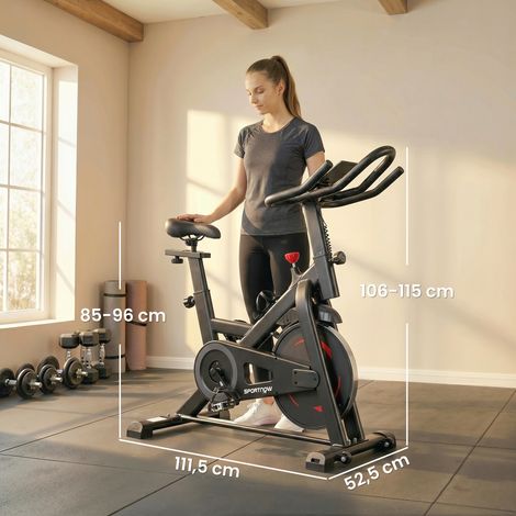 Heimtrainer Fahrrad Höhenverstellbar Hometrainer mit APP Magnetwiderstand LCD-Monitor verstellbar Lenker Handyhalter (1/5)