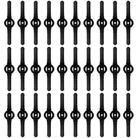 30 pcs lames de rechange en plastique, lames de coupe-bordures, lames de tondeuse, accessoires de tondeuse, lames de rechange pour coupe-bordures sans fil - (noir) (1/5)