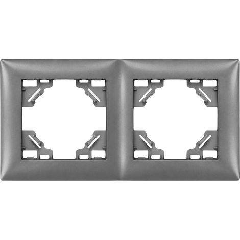 Toolight Zweifachrahmen Für Steckdosen Oste Jnh014-2f Grey (1/5)
