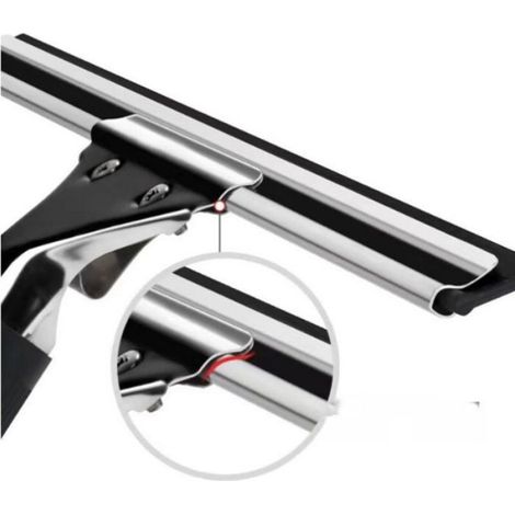 Raclette À Vitres - 40 Cm - Rebord En Caoutchouc Flexible - Pour Fenêtres Miroirs Douche - 1 Pièce (1/5)