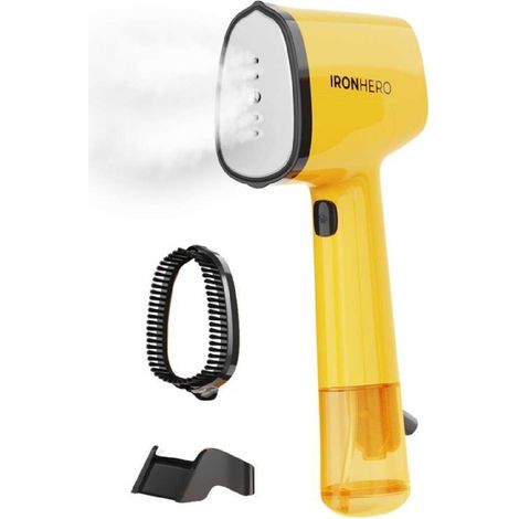 Cecotec Plancha Vertical Suela Cerámica IronHero V-1500 Essential Yellow, Potencia 1500W, Vapor continuo 25g/min (1/3)