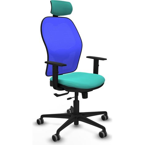 Chaise de bureau piqueras y crespo Jorquera turquoise mousse haute densité (1/2)