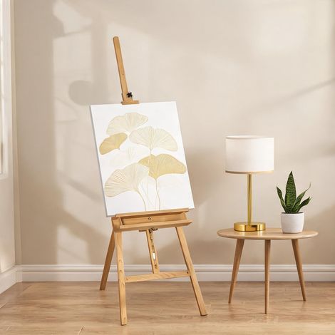 Chevalet de peinture pliable en hêtre hauteur et angle réglables (1/5)