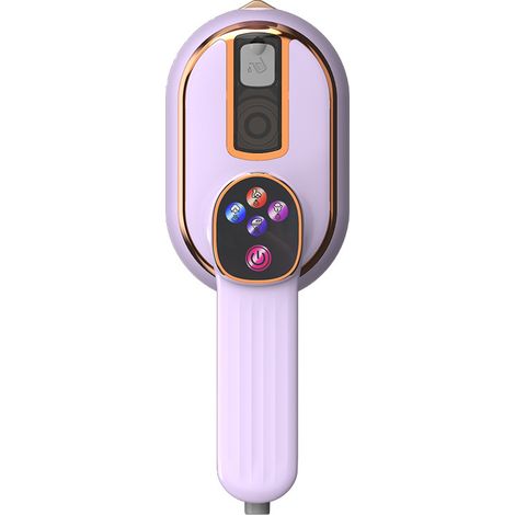 Défroisseur à vapeur portable 180° rotatif, 2 modes sec/vapeur, écran LED, fer à repasser intelligent EU plug,Violet (1/5)