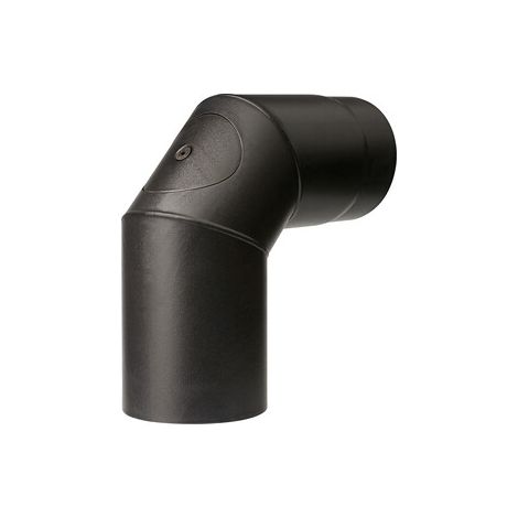 CURVA PORCELLANATA 90 C/ISPEZ D 12CM NERO OPACO TOP