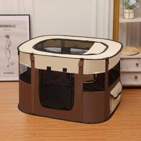 Tente de jeu pliable (70 x 55 x 40 cm) pour chiots, chiens, chats et lapins, idéale pour une utilisation intérieure et extérieure.