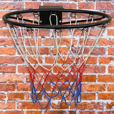Basketballkorb (57.0x50.0x12.0 cm), wandmontiert, mit Netz, aus Eisen und Nylon, schwarz (1/5)