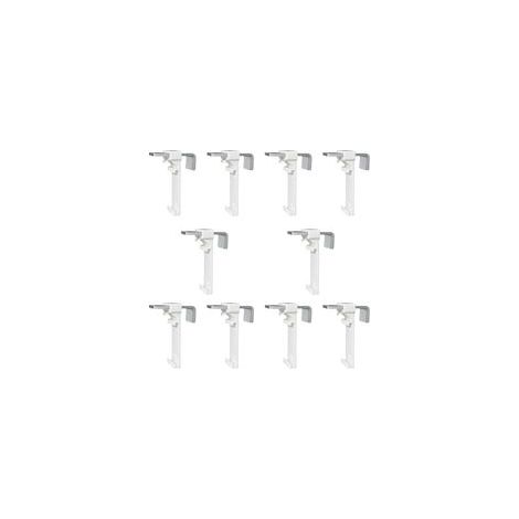 12 supports de fixation pour stores enrouleurs doubles, sans perçage, accessoires de rechange pour stores enrouleurs doubles, à clipser et à coller sur une fenêtre en PVC fixe.