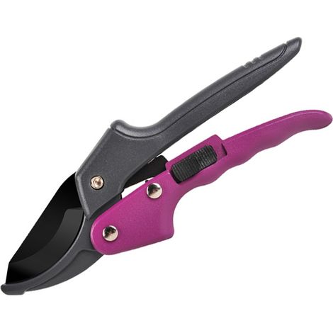 Sécateur Haut de Gamme 20cm - Mécanisme à Poulie pour Mains Faibles - (Violet) (1/5)