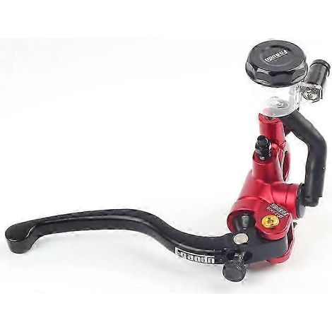 Maître-cylindre de frein et d'embrayage hydraulique à levier CNC pour moto de course universelle Yamaha Kawasaki Suzuki (rouge) (1/5)