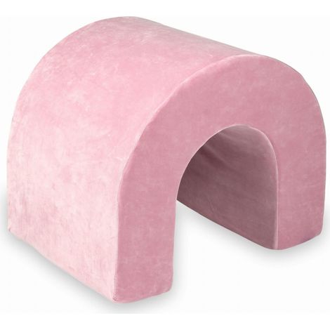 Tunnel da gioco in morbida schiuma rosa vellutata (1/4)