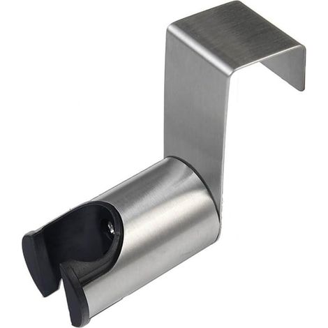 Support de pommeau de douche antirouille en acier inoxydable robuste pour pommeau de douche à main. Installation sans perçage. Ventouse pivotante. Compatible camping-car. Longueur : 12 cm. (1/5)