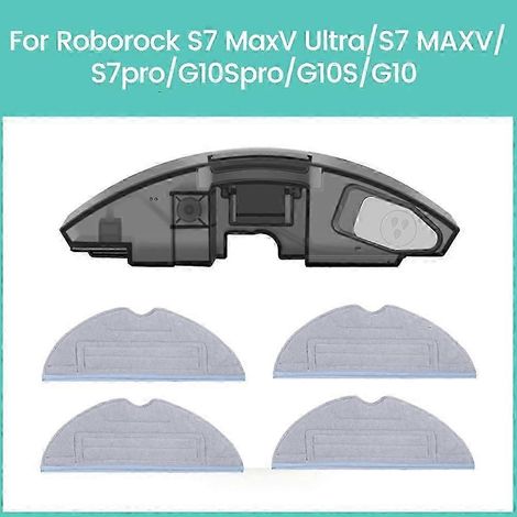 Réservoir d'eau pour balai électrique avec lingettes de nettoyage compatibles avec les aspirateurs Roborock G10/G10S/G10S Pro/S7 MaxV Ultra/S7 MAXV WHBYV (1/4)