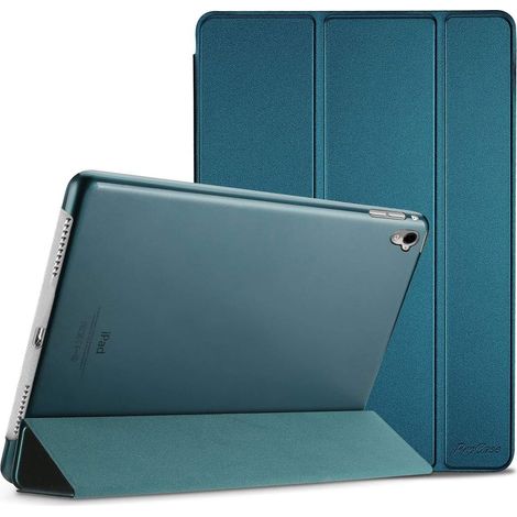Compatible avec l'iPad 9,7 pouces, étui à triple pliage - Vert nuit foncé (1/5)