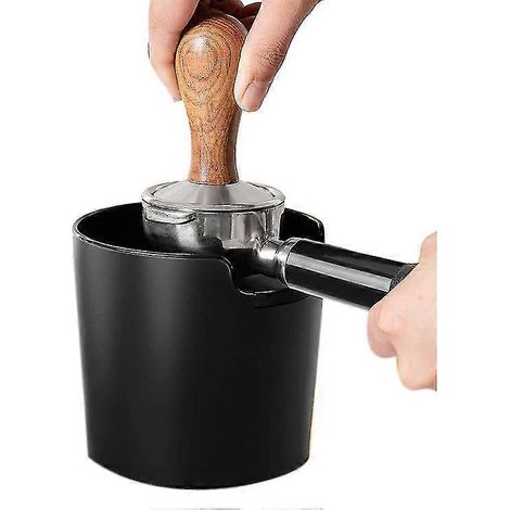 Behälter für Kaffeepulverrückstände, schwarz, tiefe Schüssel, rutschfest, abnehmbare Klopfstange, Kaffeemaschinensatz, Recycling (1/5)