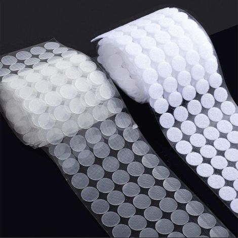 504 paires d'autocollants ronds à gratter, de 10 mm de diamètre, avec bandes auto-agrippantes, 1008 pastilles auto-agrippantes, autocollants (1/5)