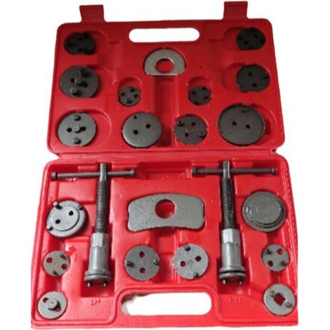Kit di 22 attrezzi per pressare le pinze dei freni a disco, set di attrezzi per la compressione del pistone della pinza per la sostituzione delle pastiglie dei freni (1/2)