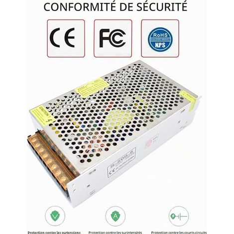 Power Supply 5V 40A 200W AC Transformer 100-240V to DC 5V Switching Converter for LED Lighting, Electronic Equipment, Industrial Control (1/3)