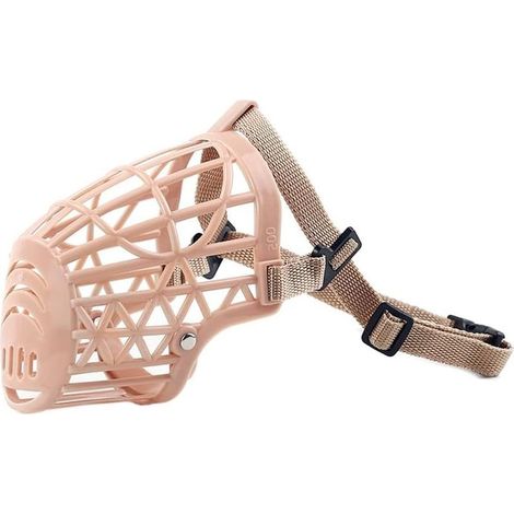 Muselière Panier Respirante Ajustable Protection Canine Sécurité Antimordillage Plastique Durable Confort Quotidien (1/5)