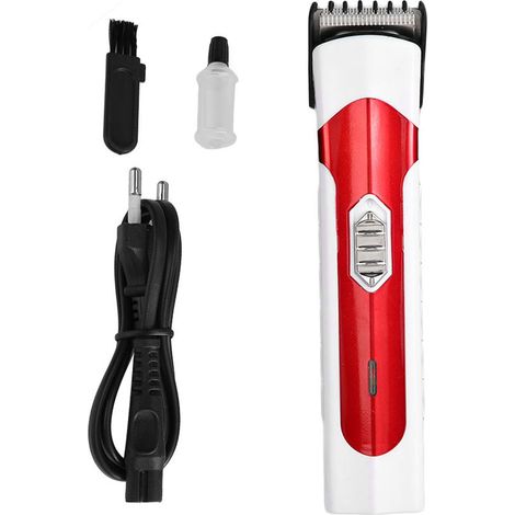 Tondeuse Électrique Professionnelle pour Cheveux - Machine à Couper pour Enfants et Adultes - Prise EU 110-240V Rouge (1/5)