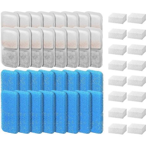 Chat eau Fountain Filtres pour Oneisall automatique Pet eau Fountain de rechange Filtres et Sponges 16 ensemble (1/5)