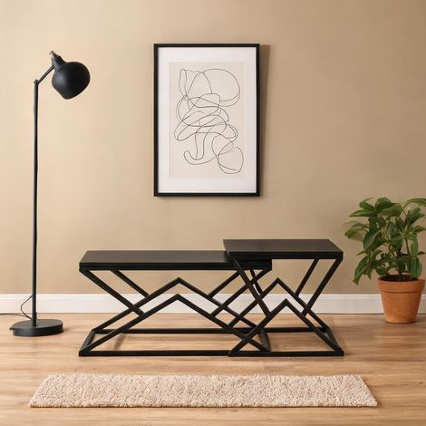 Table basse en fer panneau de particules 80 x 50 x 40 cm (1/5)