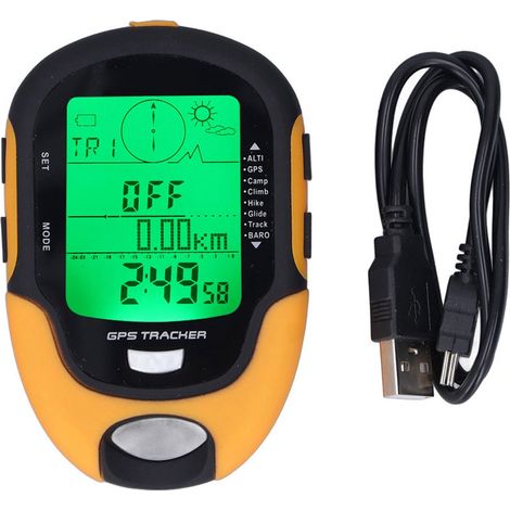 Baromètre GPS multifonction étanche, altimètre électronique numérique avec boussole, thermomètre et hygromètre intégrés