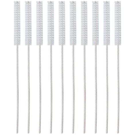 10 Stück 2,5 mm Hörgeräte-Lüftungsbürsten aus Nylonborsten, professionelles Reinigungswerkzeug für Hörgeräteschläuche, Zubehör-Reinigungsbürste