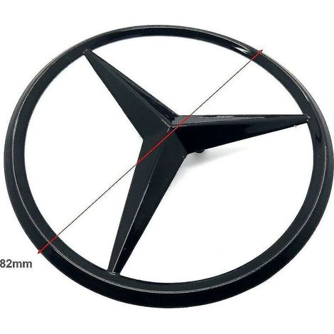Mercedes-Benz 3-Punkt-Stern-Emblem in glänzendem Schwarz für alle Mercedes C-Klasse W205 & C63 AMG (1/5)