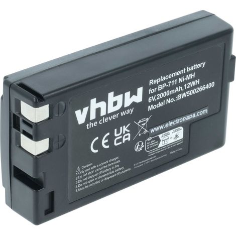 vhbw Akku kompatibel mit Canon VME-70A, VT-LC50, UCS-2, UCS-5, UCS-3 Videokamera Camcorder (2000 mAh, 6 V, NiMH) (1/5)