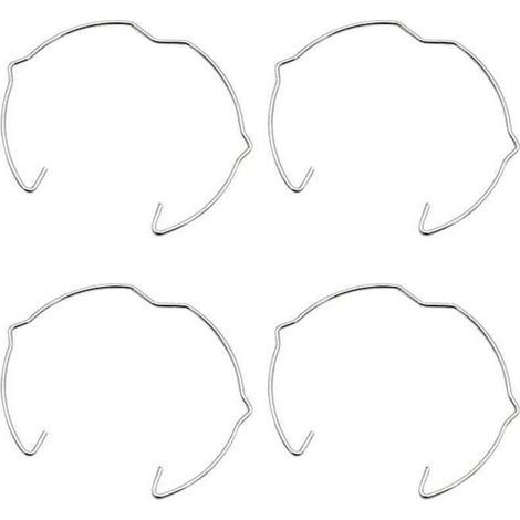 36 anneaux de fixation pour spots GU10 MR16 50 mm, argentés, clips à ressort en forme de corne pour le montage de lampes LED ou de spots encastrés (1/4)