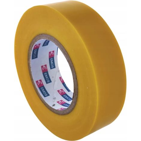 Ruban isolant pour câble PVC jaune 20 m / 19 mm (1/3)