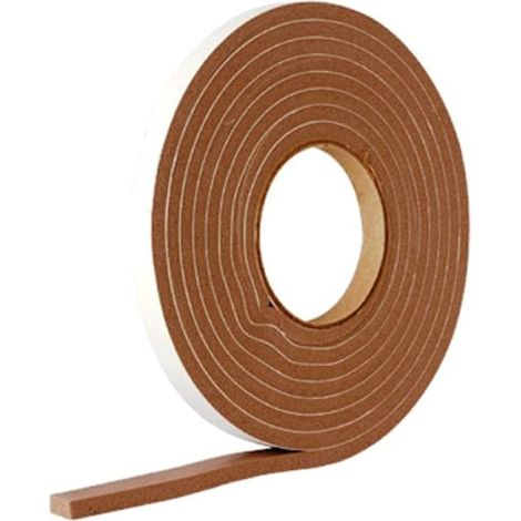 Merriway BH04520 Striscia Sigillante Paraspifferi Autoadesiva in Schiuma Alta Densità, Marrone, 5 m (1/2)