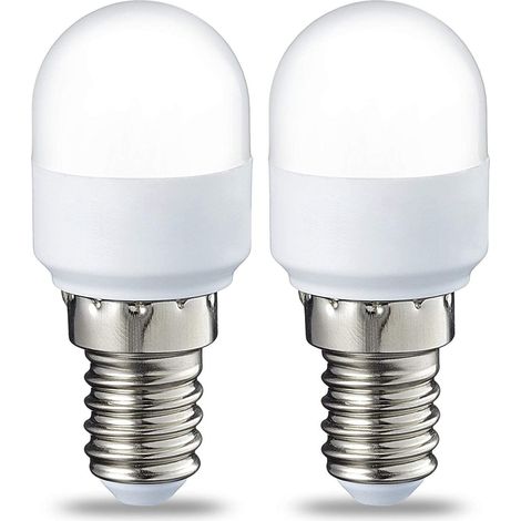Lot de 2 ampoules LED pour réfrigérateur T25 Culot E14 1 virgule 7 W équivalent 15 W Blanc chaud Intensité non variable 150 lumens (1/4)