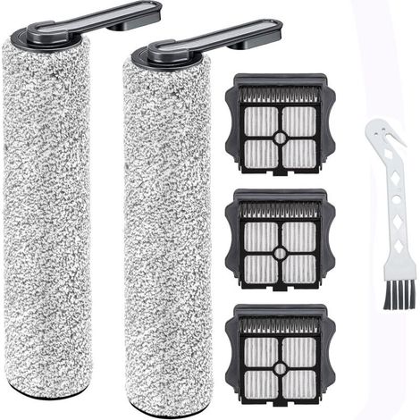 Paquete de 5 rodillos de cepillo y filtros HEPA de repuesto compatibles con las aspiradoras inalámbricas Tineco Floor ONE S5/Floor One S5 Pro. Incluye 2 rodillos de cepillo y 3 filtros HEPA. (1/5)