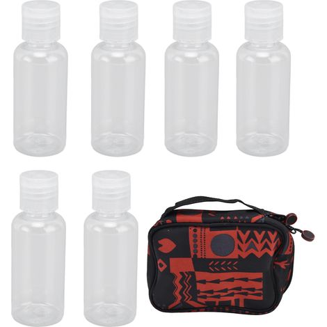 de 6 mini pots à épices transparents et portables avec sac (1/5)