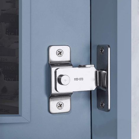 Poignée de sécurité pivotante pour porte de grange coulissante, loquet de porte escamotable, serrures de porte en barre en acier inoxydable à usage intensif Serrure pour porte de sécurité (1/5)