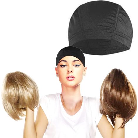 Lot de 5 perruques extensibles en forme de dôme, style bonnet, pour hommes et femmes (1/5)