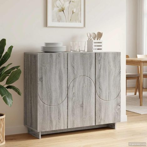 Aparador Sonoma gris 85,5 x 31 x 75 cm Madera de ingeniería (1/4)